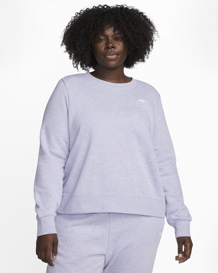 Sudaderas Nike Sportswear Club Fleece Crew-Neck Mujer Beige Blancas | XFJTS-1468