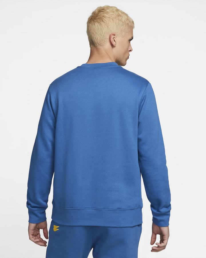Sudaderas Nike Sportswear Club Fleece Crew Hombre Azules Oscuro Blancas | YAEKV-8159