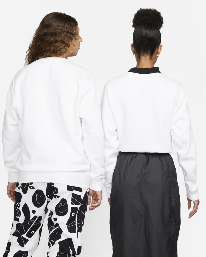 Sudaderas Nike Sportswear Club Fleece Crew Hombre Blancas Negras | ZAUPH-3056