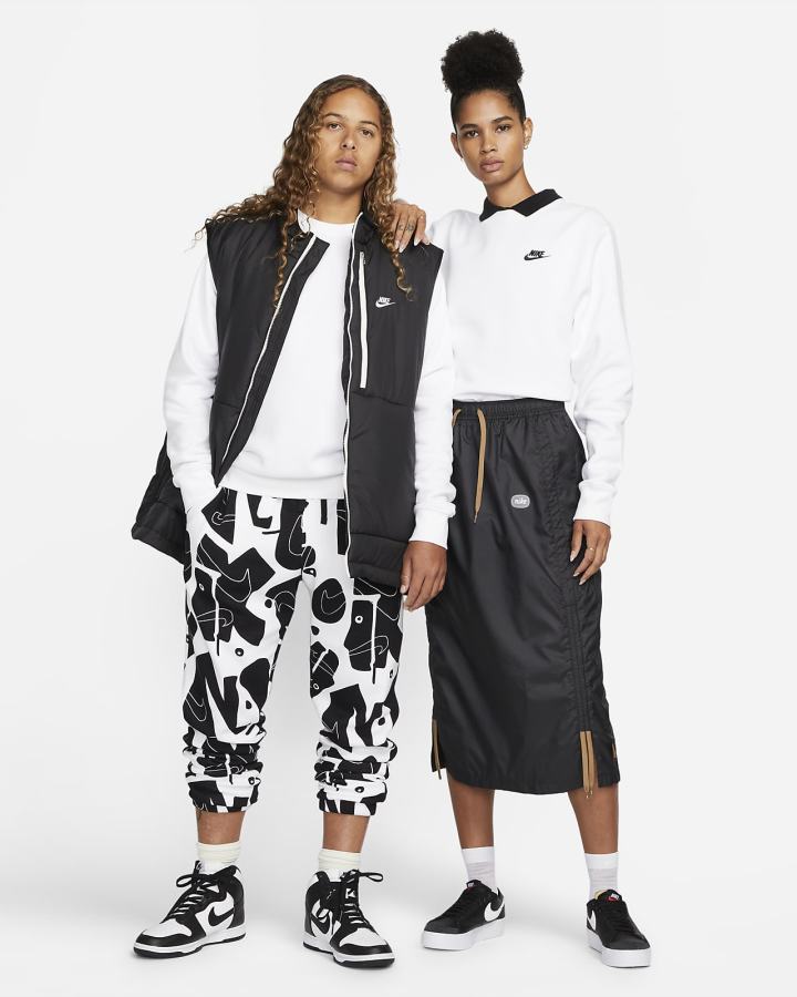 Sudaderas Nike Sportswear Club Fleece Crew Hombre Blancas Negras | ZAUPH-3056