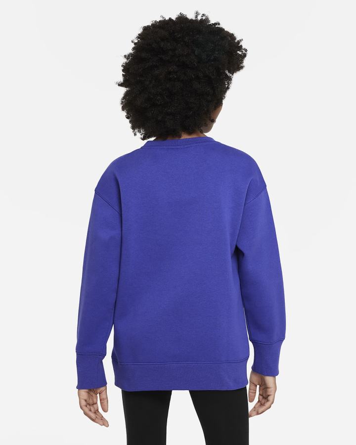 Sudaderas Nike Sportswear Club Fleece Kids Crew (Extended Size) Niña Blancas | LOVJP-0196