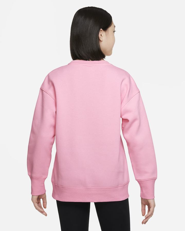 Sudaderas Nike Sportswear Club Fleece Kids Crew (Extended Size) Niña Rosas Blancas | XCAQL-8243