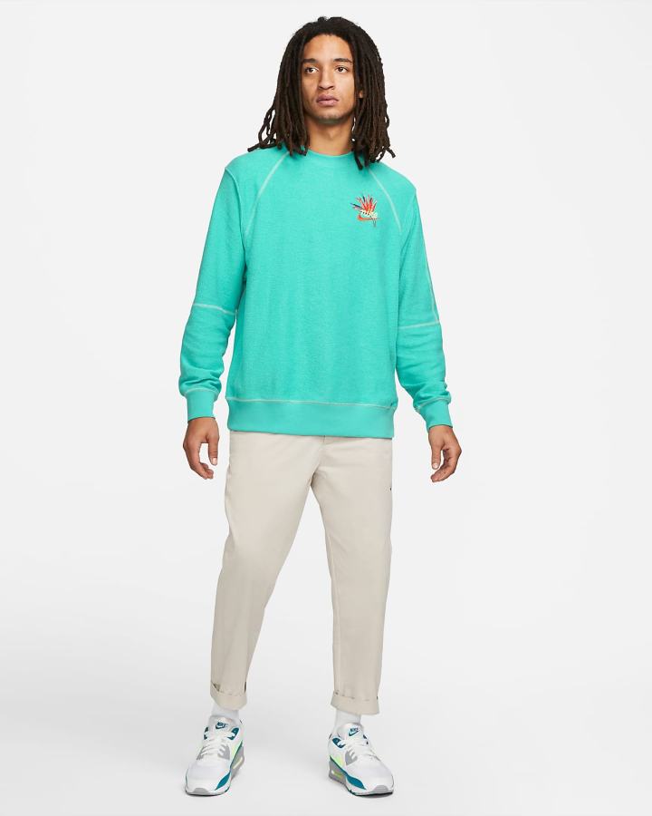 Sudaderas Nike Sportswear Club French Terry Hombre Turquesa Beige Claro | ABDEX-4708