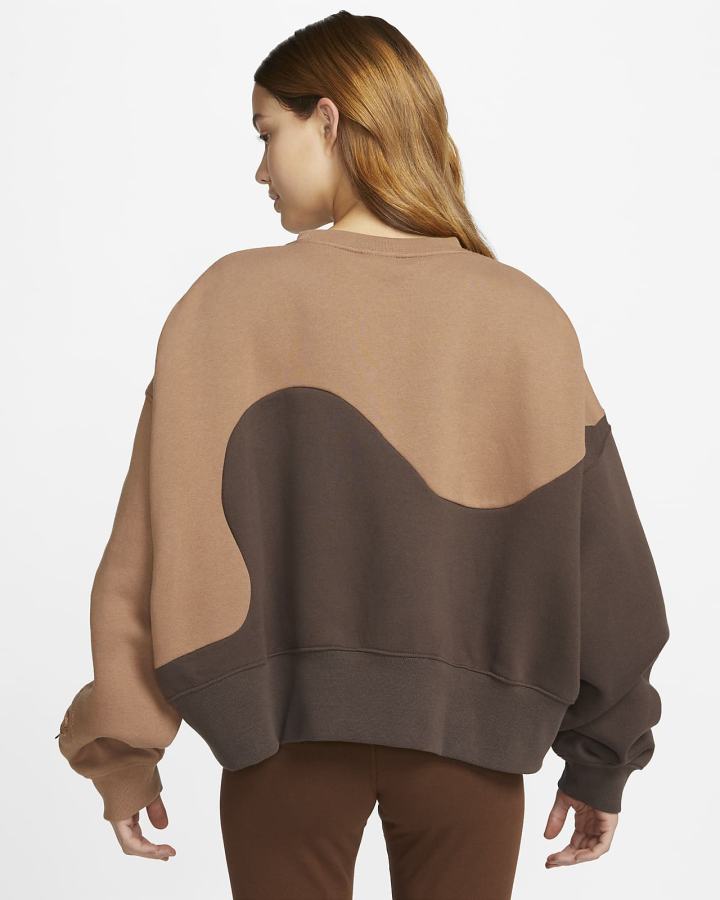 Sudaderas Nike Sportswear Color Clash Fleece Mujer Marrones | FWMKI-6493