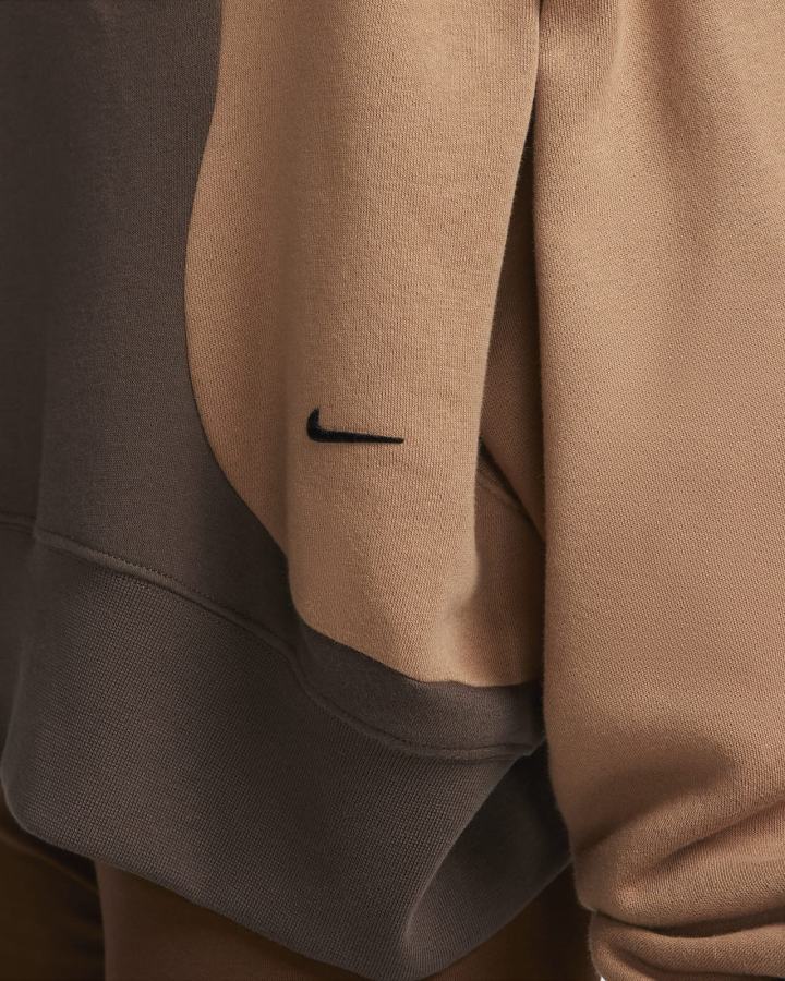 Sudaderas Nike Sportswear Color Clash Fleece Mujer Marrones | FWMKI-6493