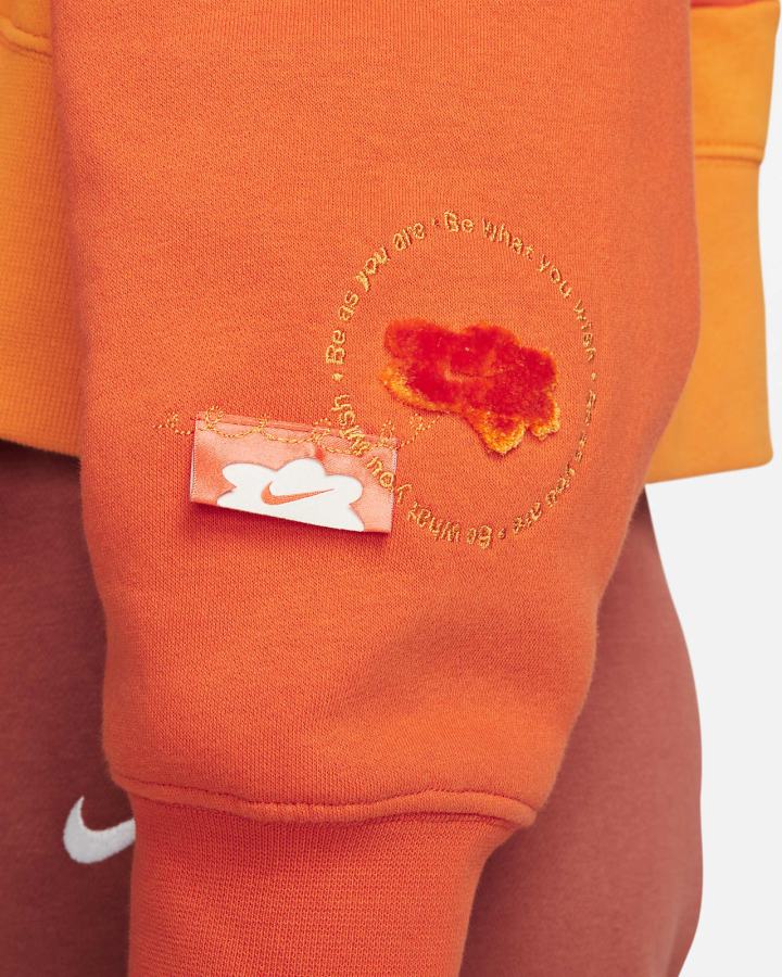 Sudaderas Nike Sportswear Color Clash Fleece Mujer Naranjas | SPKHN-0876
