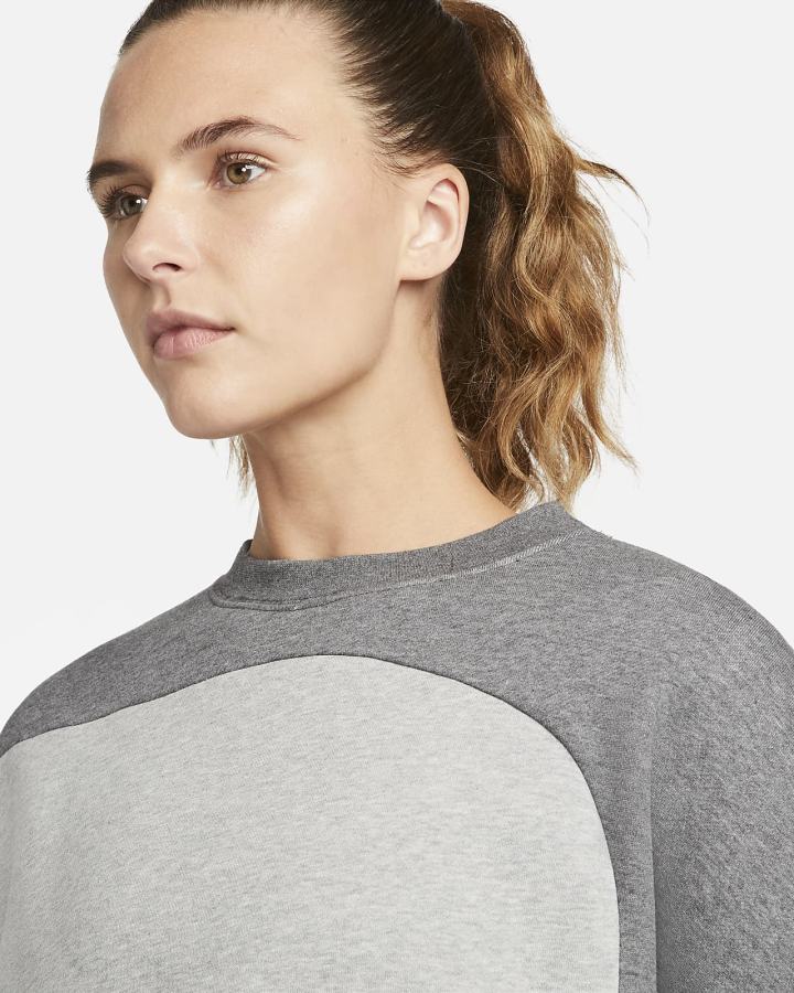 Sudaderas Nike Sportswear Color Clash Fleece Mujer Gris Gris Oscuro | WARNV-0518