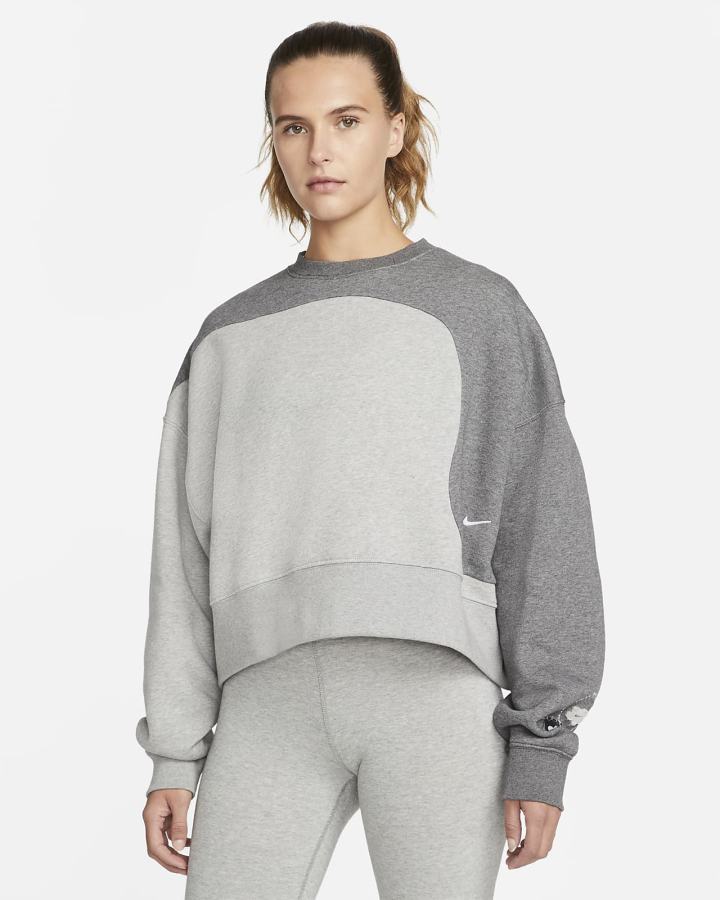 Sudaderas Nike Sportswear Color Clash Fleece Mujer Gris Gris Oscuro | WARNV-0518