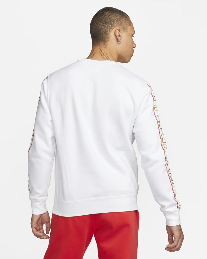 Sudaderas Nike Sportswear Fleece Crew Hombre Blancas | BEARQ-0823