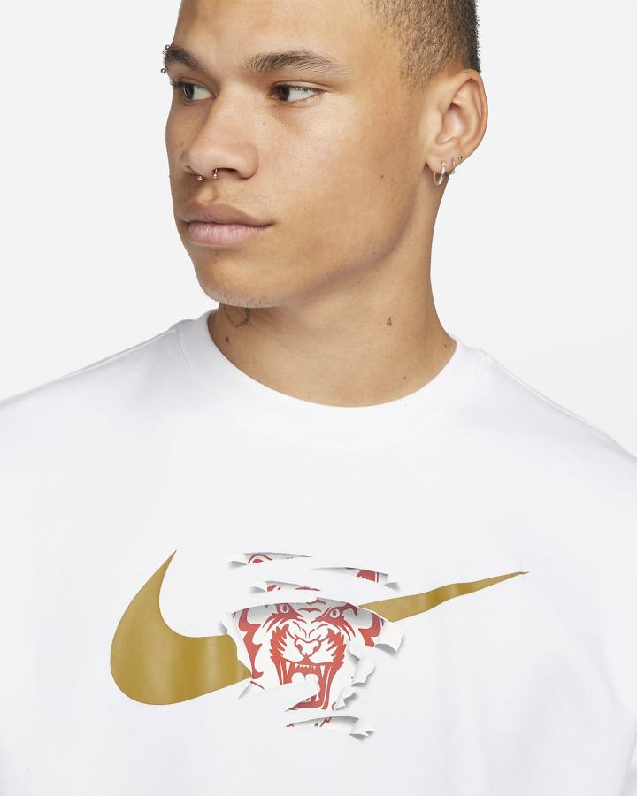 Sudaderas Nike Sportswear Fleece Crew Hombre Blancas | BEARQ-0823