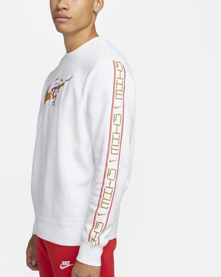 Sudaderas Nike Sportswear Fleece Crew Hombre Blancas | BEARQ-0823