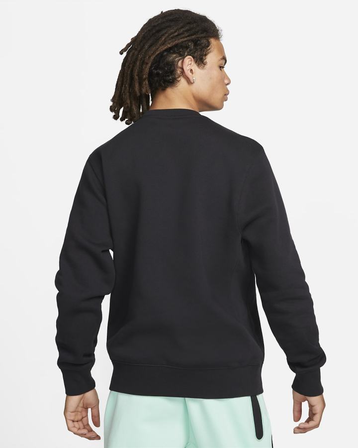 Sudaderas Nike Sportswear Fleece Crew Hombre Negras | DAKTM-4528