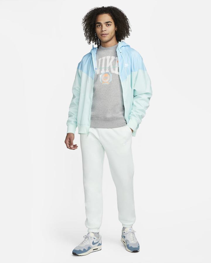 Sudaderas Nike Sportswear Fleece Crew Hombre Gris Oscuro | HCZOG-0689