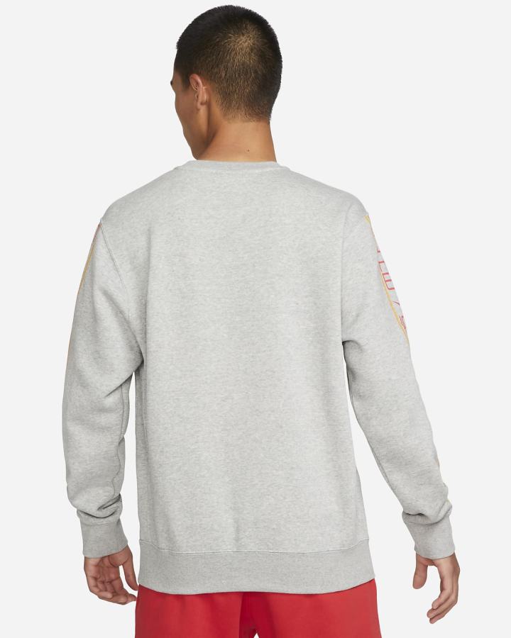 Sudaderas Nike Sportswear Fleece Crew Hombre Gris Oscuro | IDWMB-0214