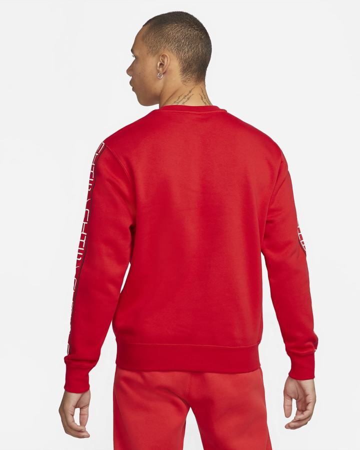 Sudaderas Nike Sportswear Fleece Crew Hombre Rojas | QIHMG-5240