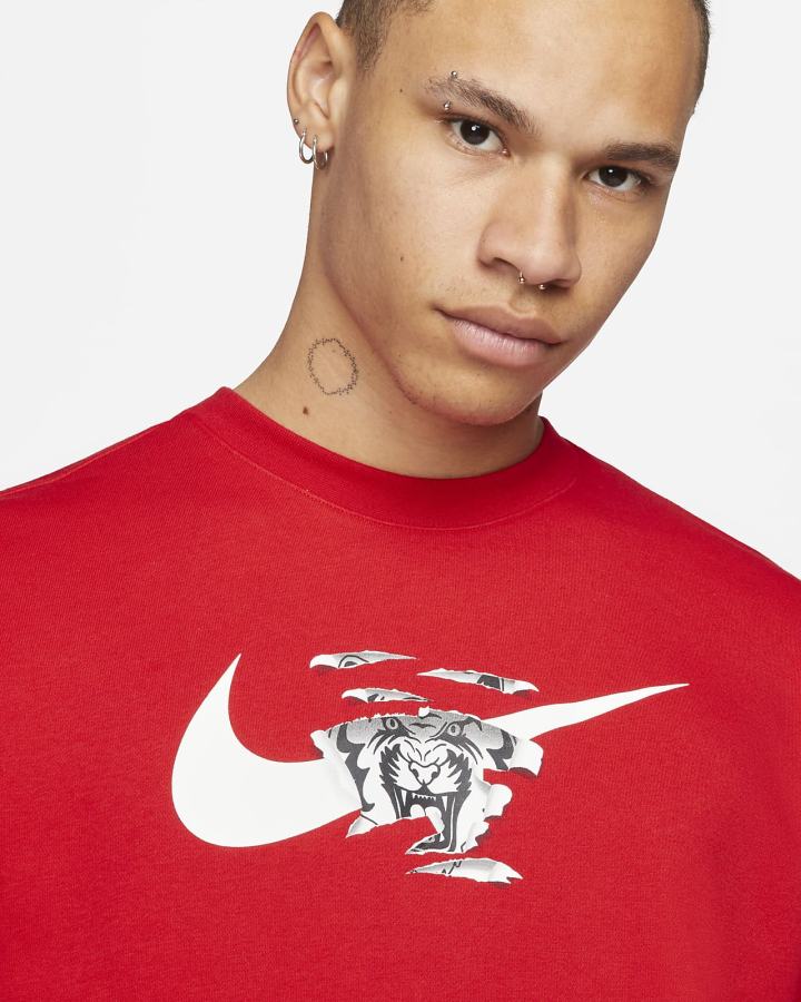 Sudaderas Nike Sportswear Fleece Crew Hombre Rojas | QIHMG-5240