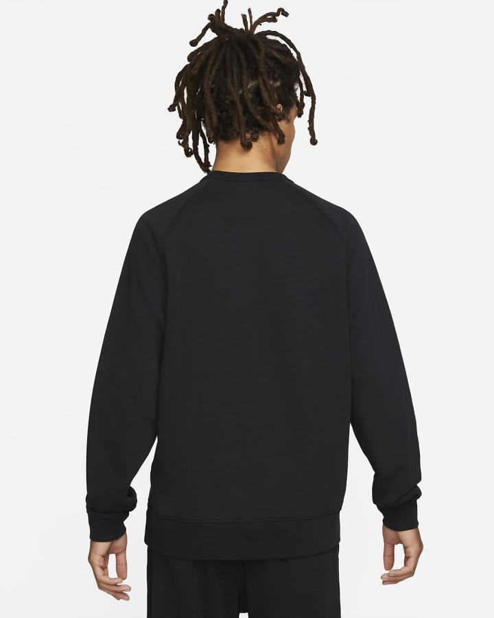Sudaderas Nike Sportswear French Terry Crew Hombre Negras | HQICO-4750
