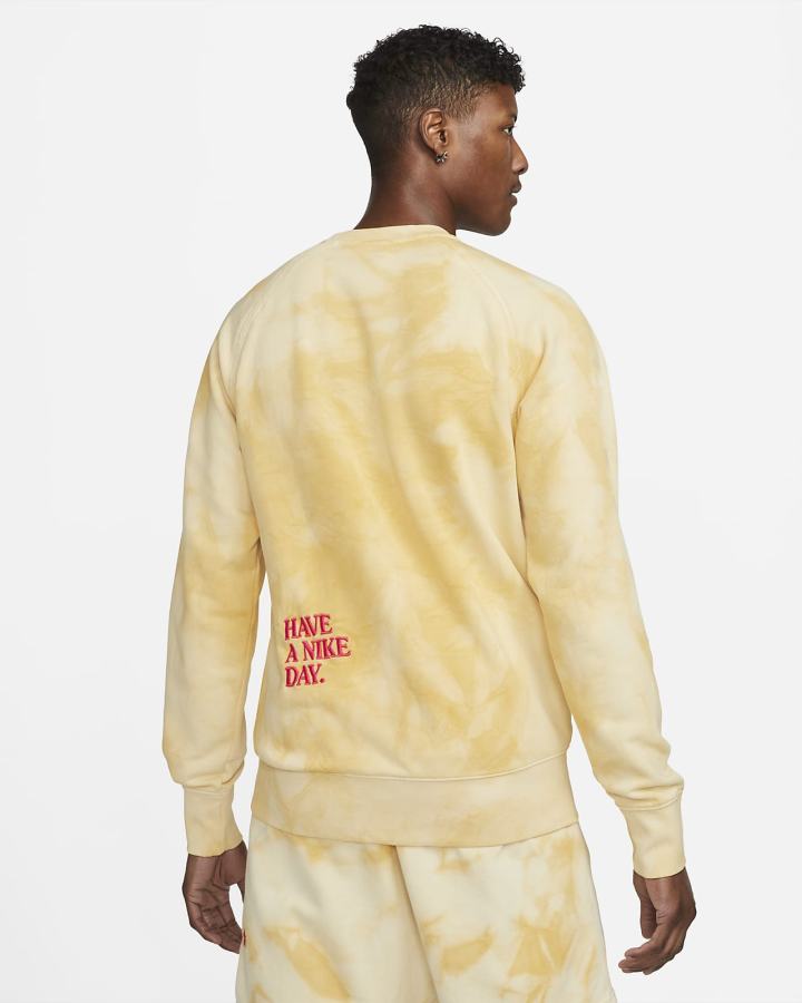 Sudaderas Nike Sportswear French Terry Crew Hombre Doradas Rosas | NUQYK-3541