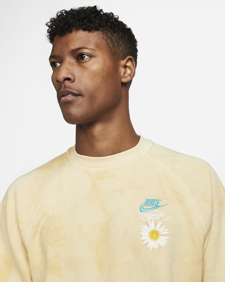 Sudaderas Nike Sportswear French Terry Crew Hombre Doradas Rosas | NUQYK-3541