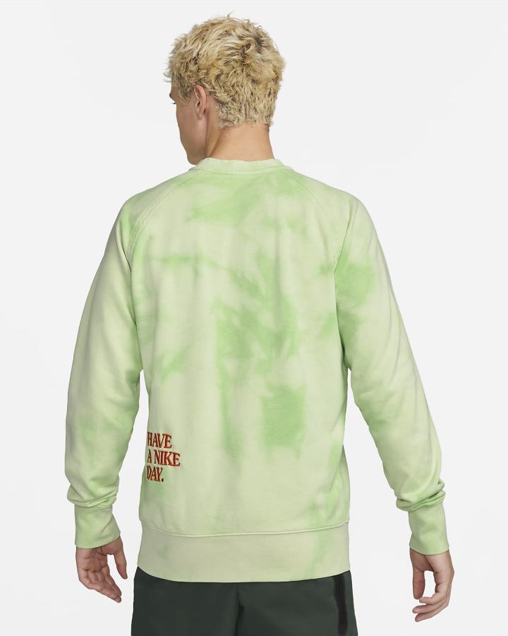Sudaderas Nike Sportswear French Terry Crew Hombre Verde Naranjas | QNVTU-2083