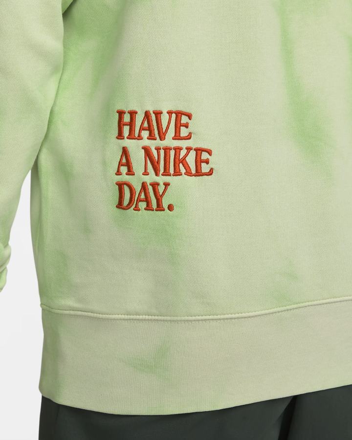 Sudaderas Nike Sportswear French Terry Crew Hombre Verde Naranjas | QNVTU-2083