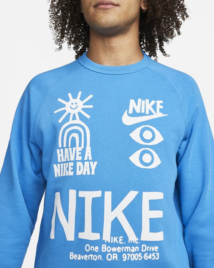 Sudaderas Nike Sportswear French Terry Crew Hombre Azules Claro | RCPLA-4321