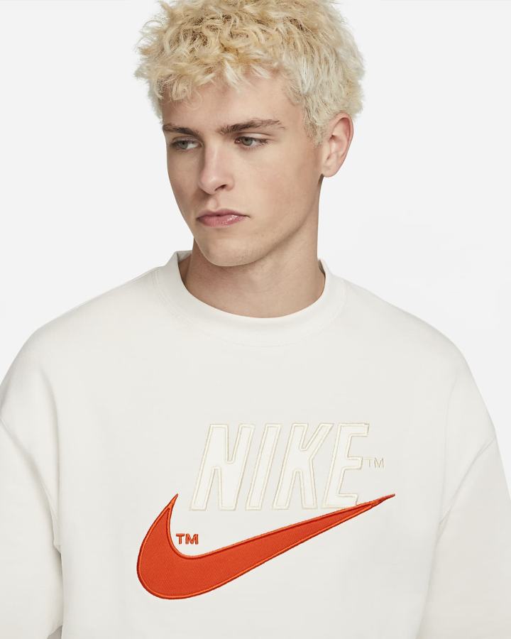 Sudaderas Nike Sportswear French Terry Crew Hombre Blancas | UOLDK-7805