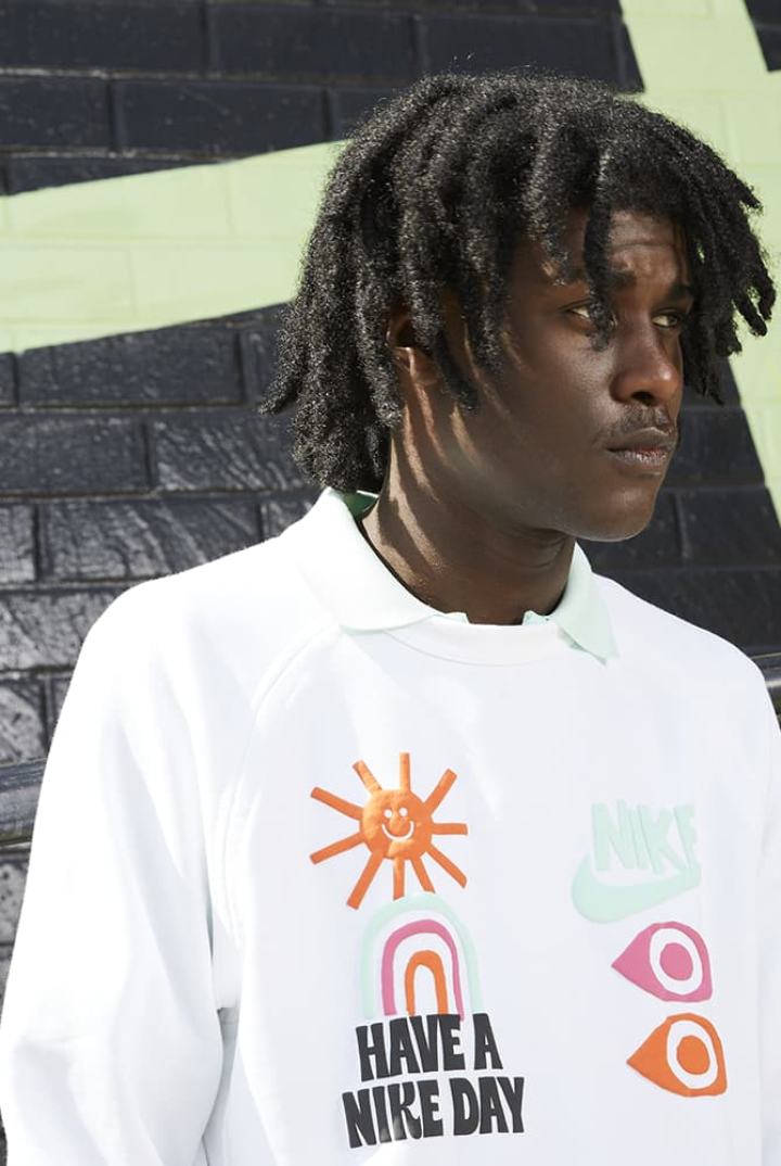 Sudaderas Nike Sportswear French Terry Crew Hombre Blancas | YFRHS-1489