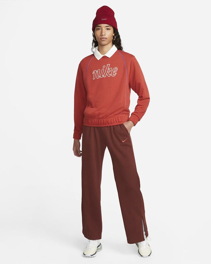 Sudaderas Nike Sportswear Icon Clash French Terry Top Mujer Rojas | ULDHX-0491