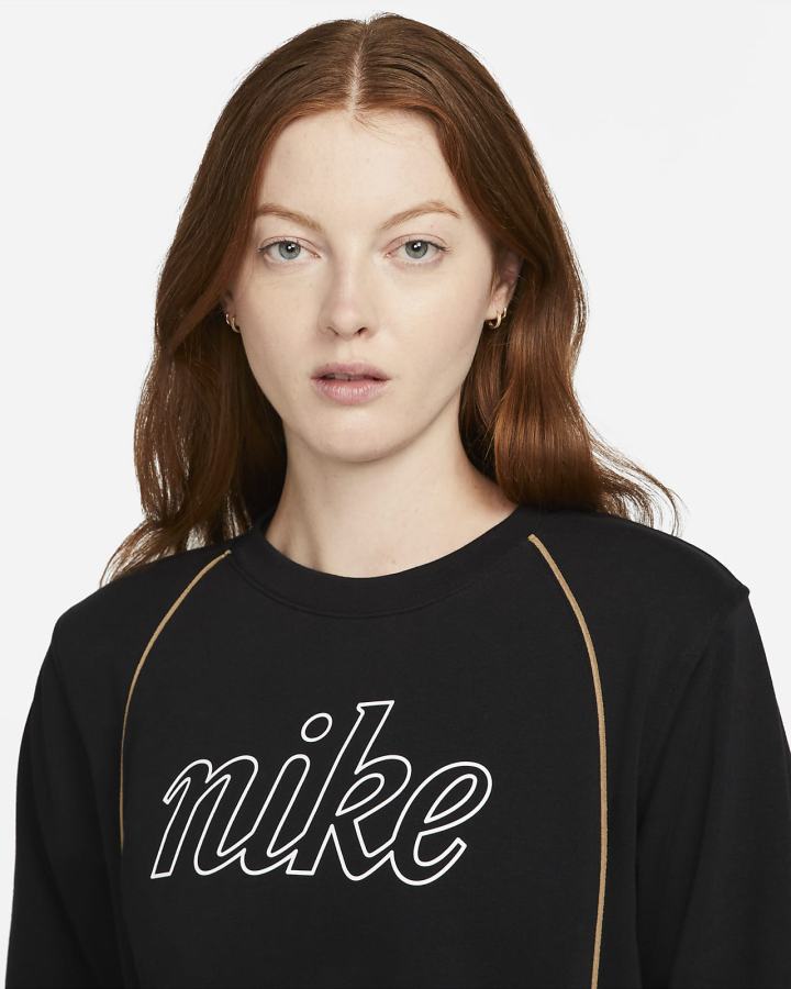 Sudaderas Nike Sportswear Icon Clash French Terry Top Mujer Negras Blancas | UTVMJ-9264