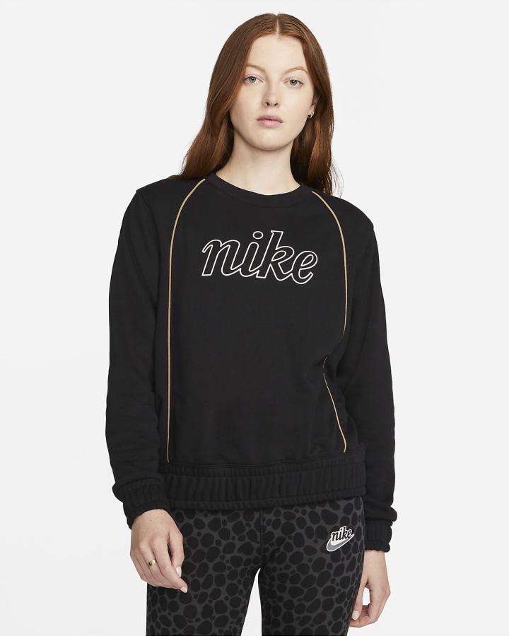 Sudaderas Nike Sportswear Icon Clash French Terry Top Mujer Negras Blancas | UTVMJ-9264