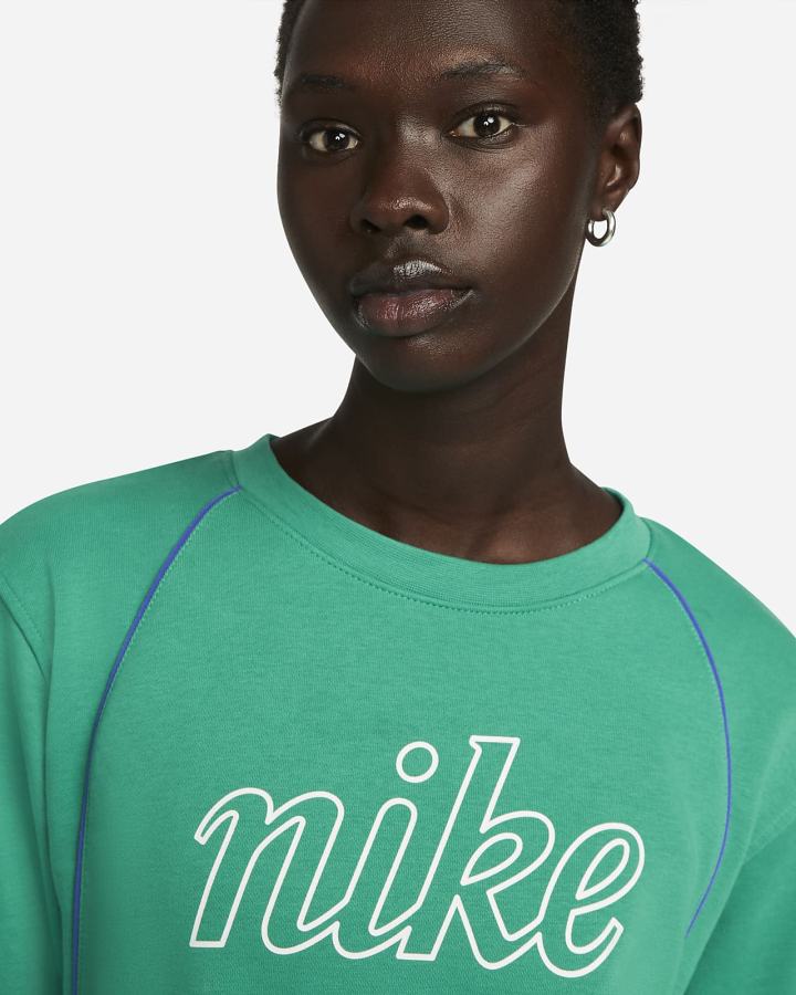 Sudaderas Nike Sportswear Icon Clash French Terry Top Mujer Verde | WKFGT-3814