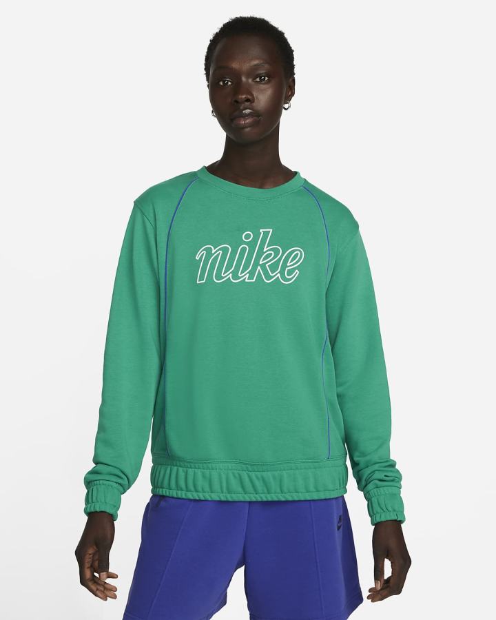 Sudaderas Nike Sportswear Icon Clash French Terry Top Mujer Verde | WKFGT-3814