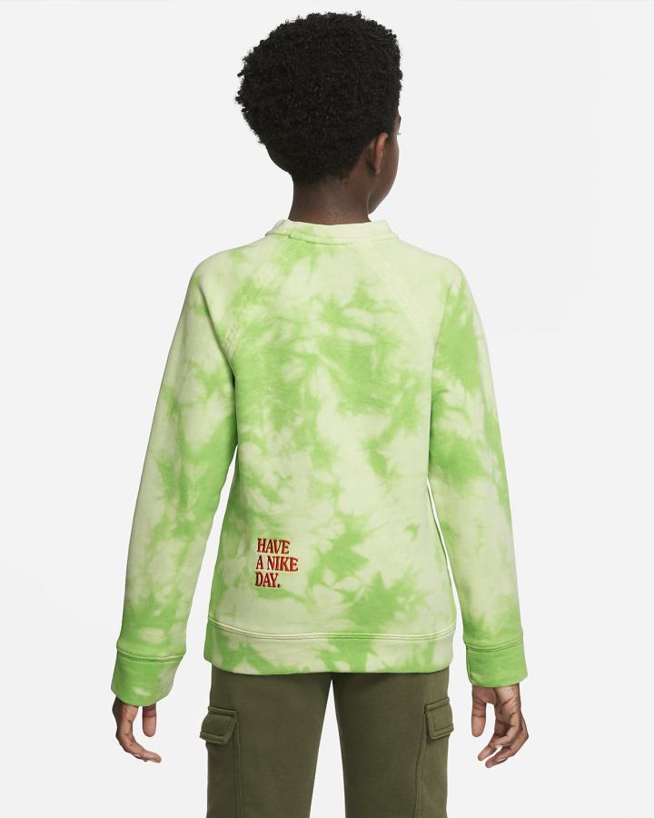 Sudaderas Nike Sportswear Kids French Terry Niño Verde Naranjas | CDPOJ-7539