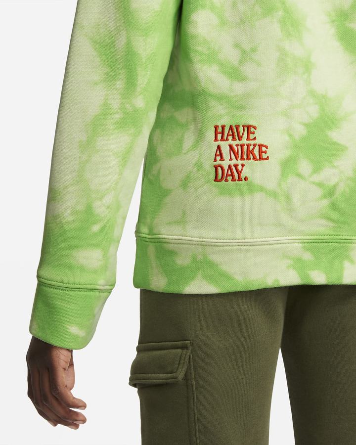 Sudaderas Nike Sportswear Kids French Terry Niño Verde Naranjas | CDPOJ-7539