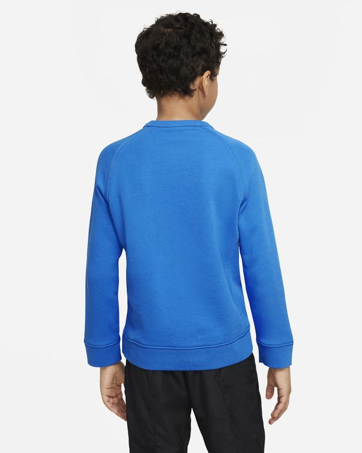 Sudaderas Nike Sportswear Kids French Terry Niño Azules Claro Blancas | OWSGR-5218