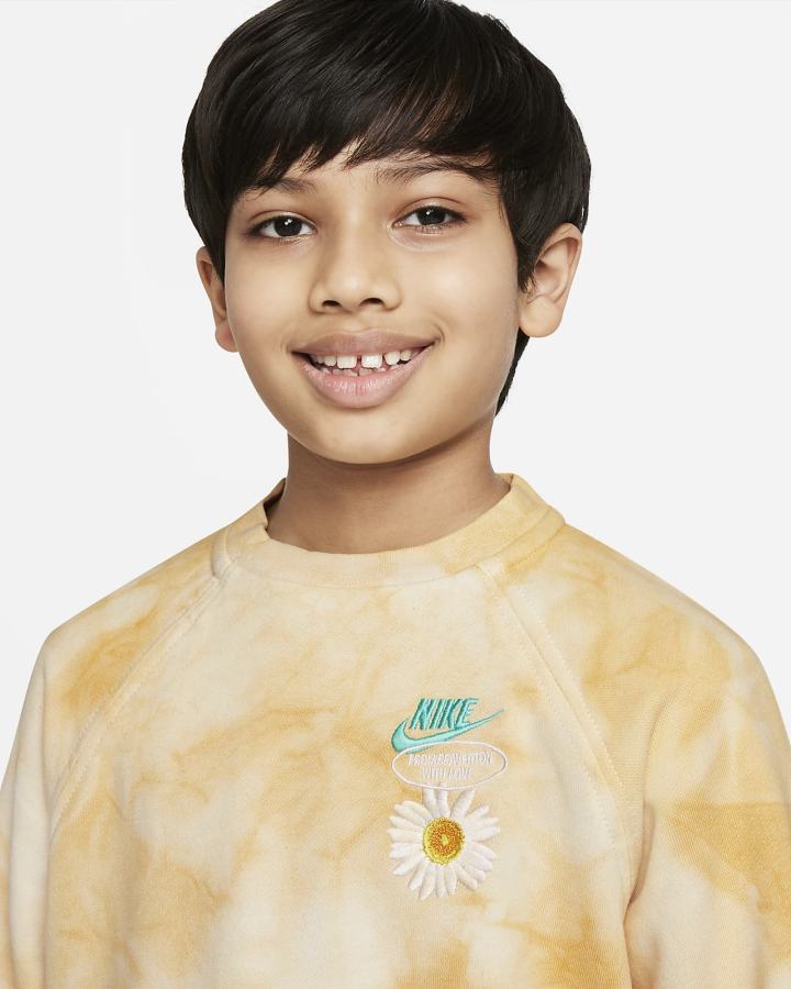 Sudaderas Nike Sportswear Kids French Terry Niño Doradas Rosas | SOXCL-2941