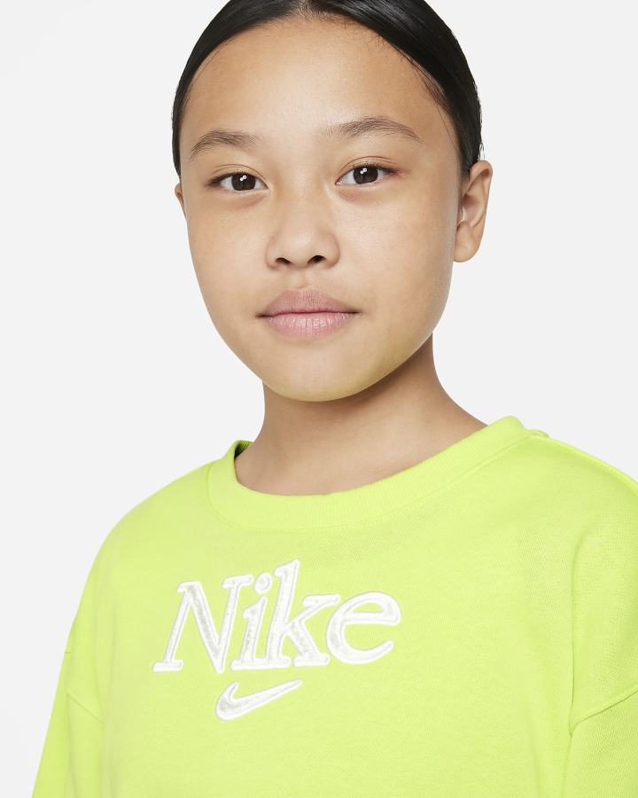 Sudaderas Nike Sportswear Kids Niña Limón Claro | BGJZU-0165