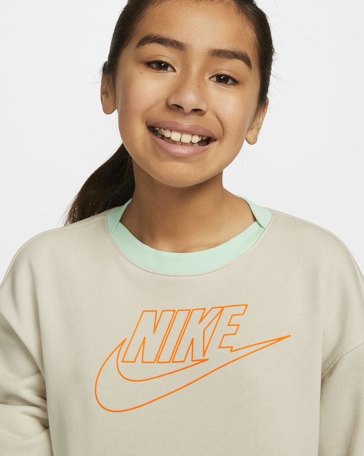 Sudaderas Nike Sportswear Kids Pack Kids French Terry Niño Beige Claro Naranjas | QKEXU-3561