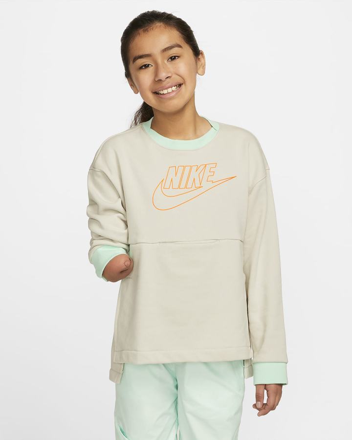 Sudaderas Nike Sportswear Kids Pack Kids French Terry Niño Beige Claro Naranjas | QKEXU-3561
