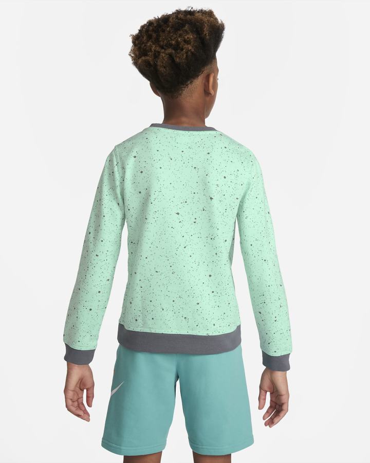 Sudaderas Nike Sportswear Kids Seasonal Printed Top Niño Verde Menta Gris Amarillo Oscuro | BDORL-5394