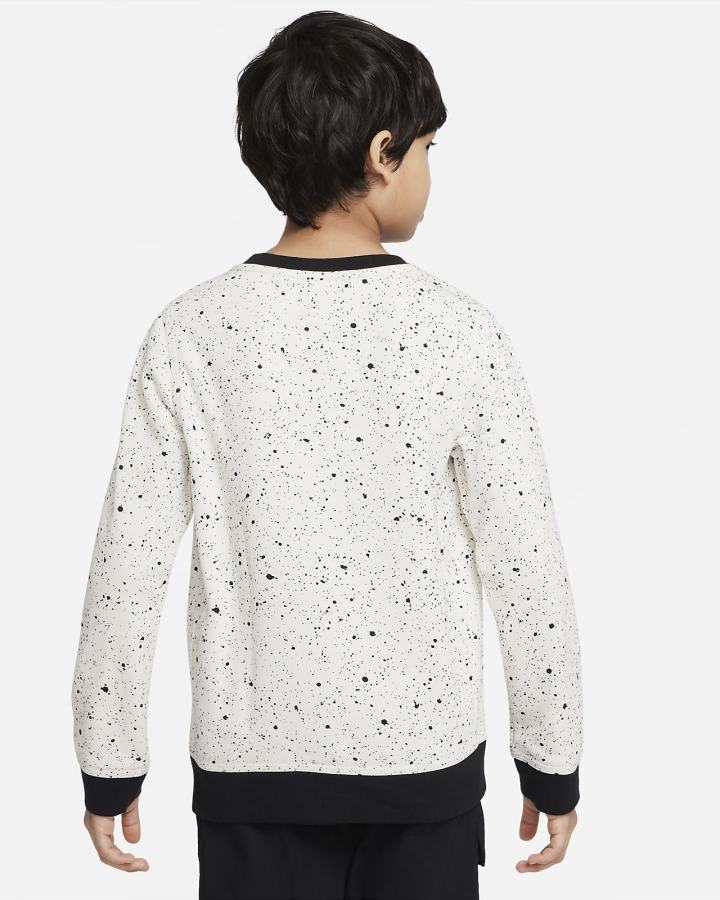 Sudaderas Nike Sportswear Kids Seasonal Printed Top Niño Beige Claro Negras Blancas | XQSZO-0697