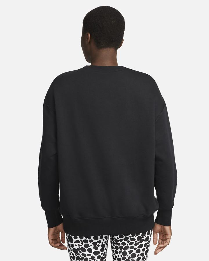 Sudaderas Nike Sportswear Phoenix Fleece Oversized Crewneck Mujer Negras | AMCZS-3205