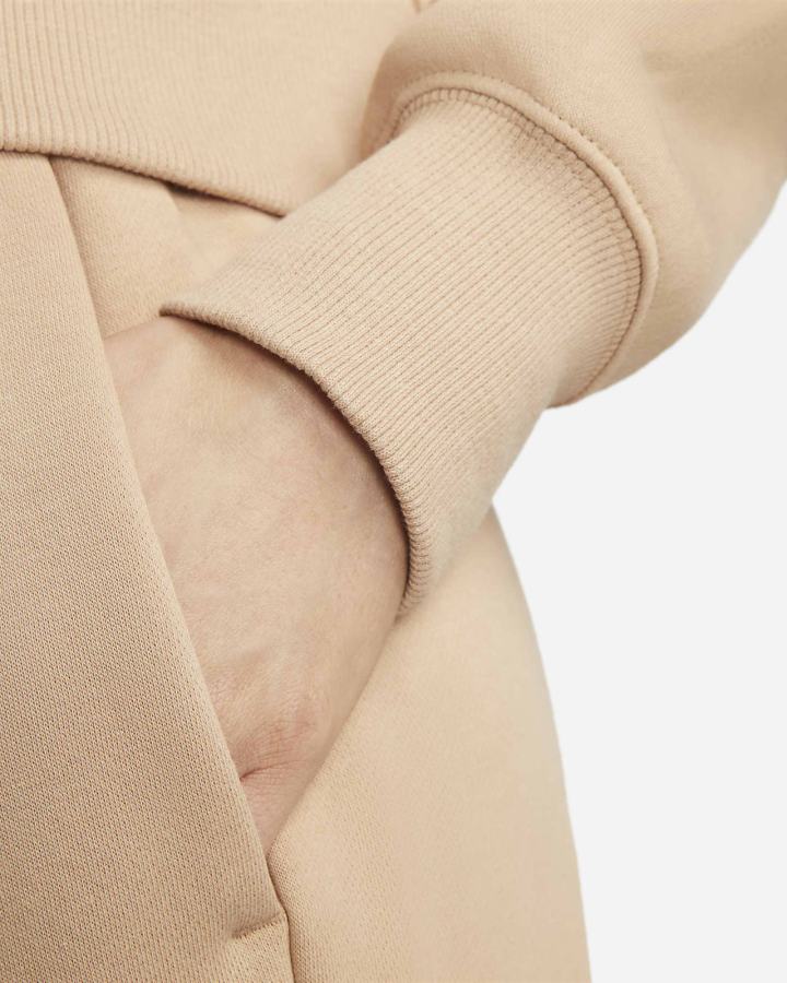 Sudaderas Nike Sportswear Phoenix Fleece Oversized 1/2-Zip Crop Mujer Beige | AWZSF-3095