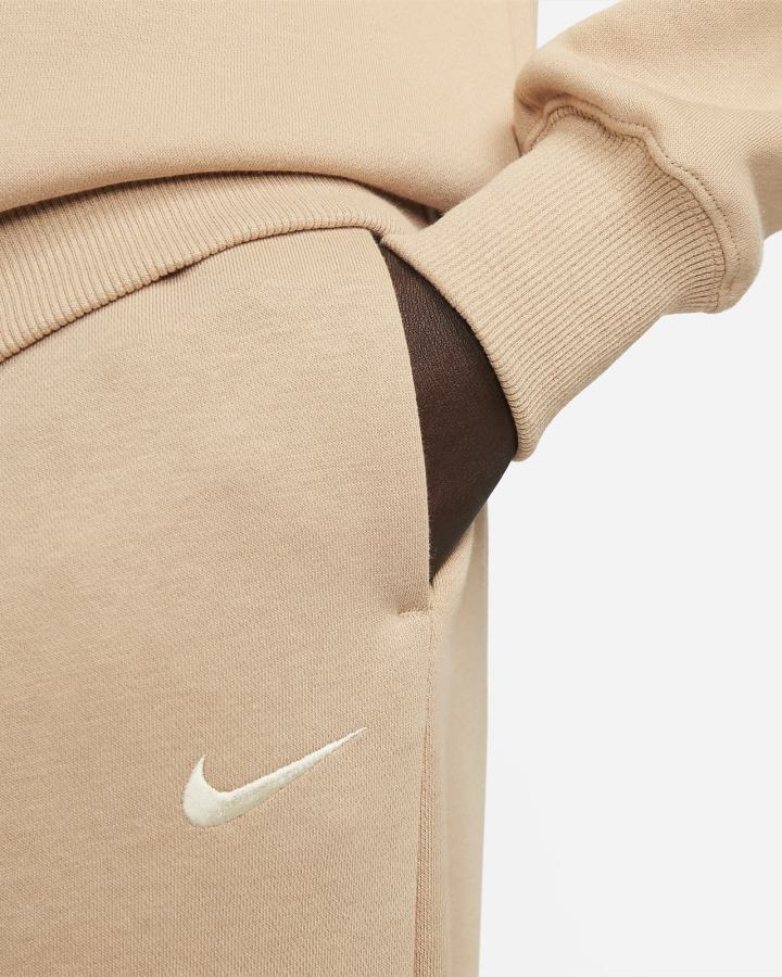 Sudaderas Nike Sportswear Phoenix Fleece Crew-Neck Mujer Beige | COPTE-7493
