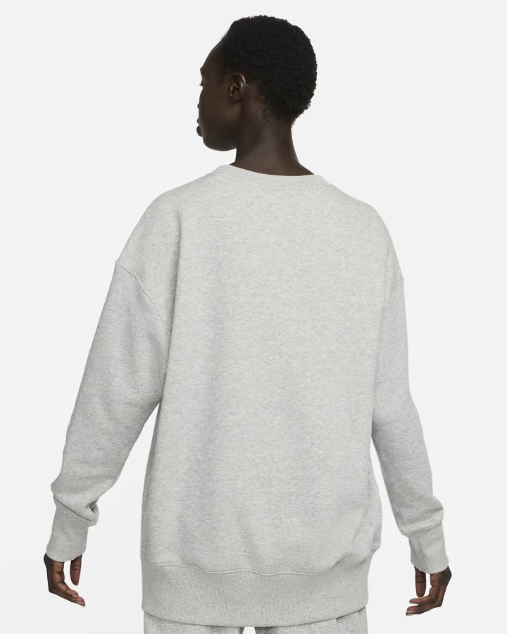 Sudaderas Nike Sportswear Phoenix Fleece Oversized Crewneck Mujer Gris Oscuro | ENQSB-5098