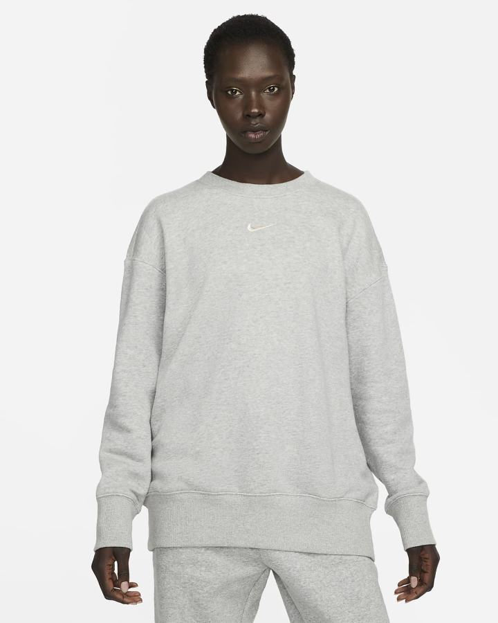 Sudaderas Nike Sportswear Phoenix Fleece Oversized Crewneck Mujer Gris Oscuro | ENQSB-5098