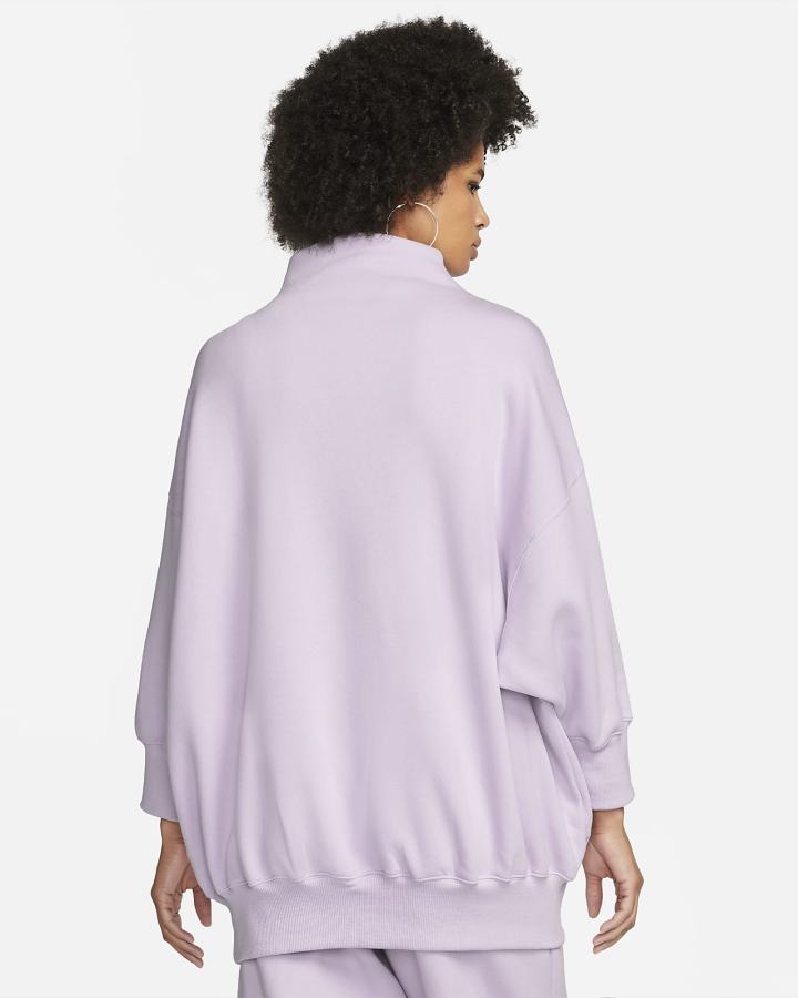 Sudaderas Nike Sportswear Phoenix Fleece Over-Oversized Mock-Neck 3/4-Sleeve Mujer Moradas | EWYJZ-8570