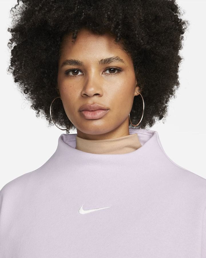 Sudaderas Nike Sportswear Phoenix Fleece Over-Oversized Mock-Neck 3/4-Sleeve Mujer Moradas | EWYJZ-8570
