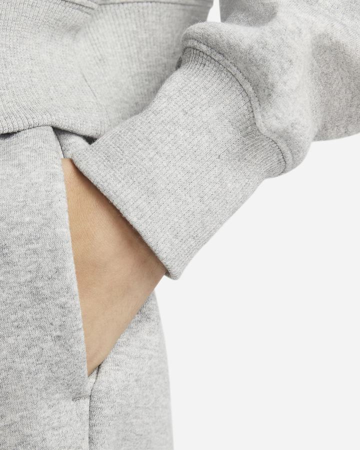Sudaderas Nike Sportswear Phoenix Fleece Oversized 1/2-Zip Crop Mujer Gris Oscuro | FWDBY-5093